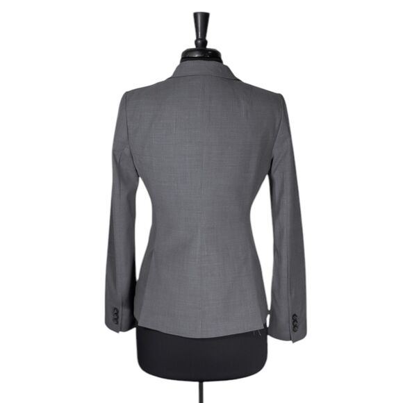 Banana Republic Women's Blazer Gray Wool Stretch Office Business Suit Jacket 6 - Picture 2 of 10